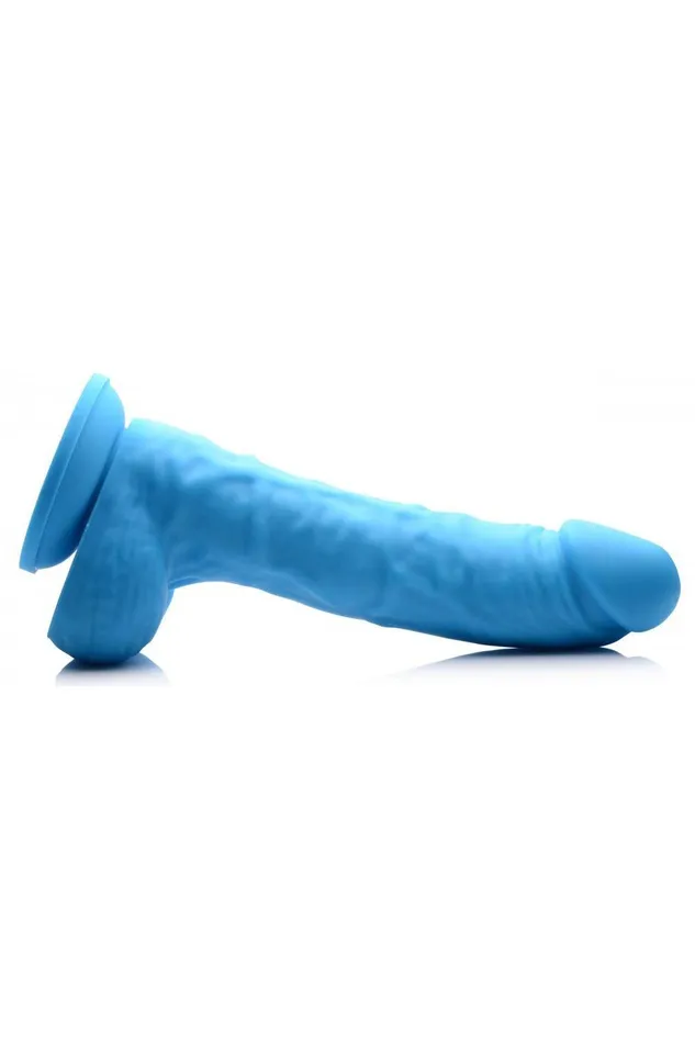 7 Inch Silicone Dildo with Balls Berry Sd Dildos