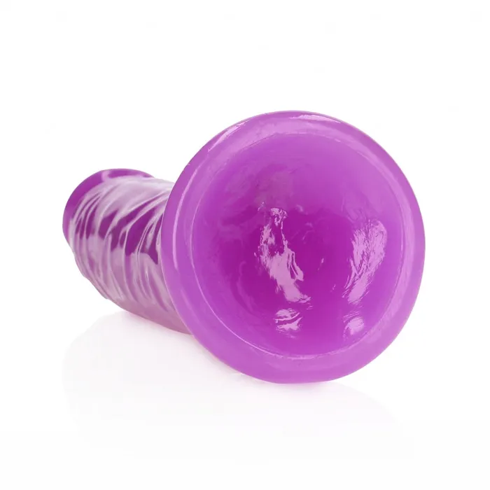 9 Inch Slim Glow in the Dark Neon Purple Realrock Dildos