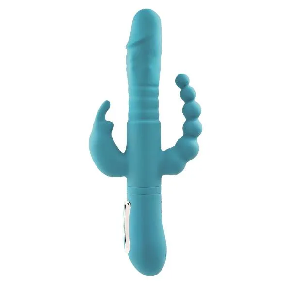 Adam Eve Eves Thrusting Triple Joy Rabbit Teal Adam and Eve Vibrators