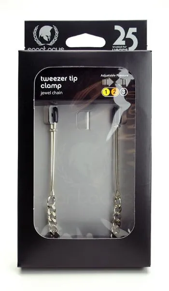 Adjustable Tweezer Clamp Jewel Chain Spartacus Male Sex Toys