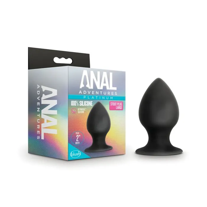 Anal Adventures Male Sex Toys Anal Adventures Platinum Silicone Anal Stout Plug Large