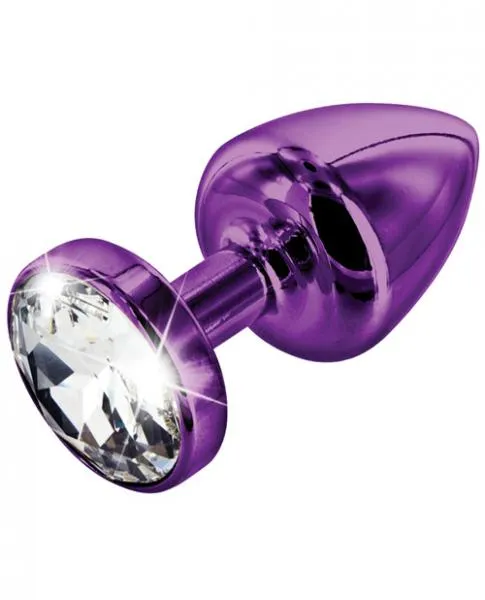 Anal Bling Diogol Anni Round 35mm Purple Butt Plug