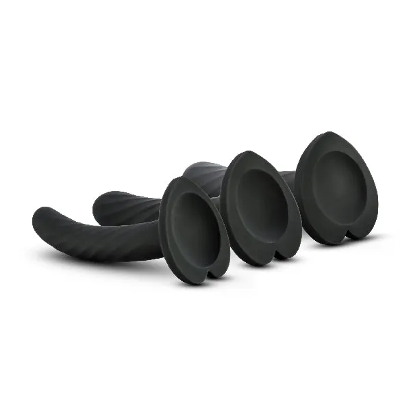 Anal Blush Novelties Temptasia Twist Dildo Kit Set of Three Black