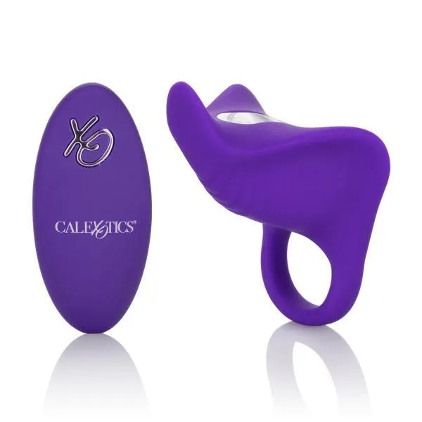 Anal Cal Exotics Silicone Remote Rechargeable Orgasm Ring Purple