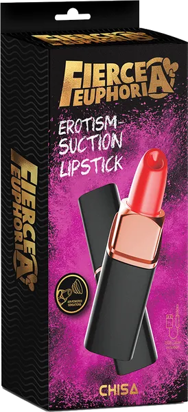 Anal Chisa Novelties Fierce Euphoria Erotism Suction Lipstick BlackRed