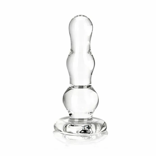 Anal Glas 4 Inches Butt Plug Clear Glass Electric Eel