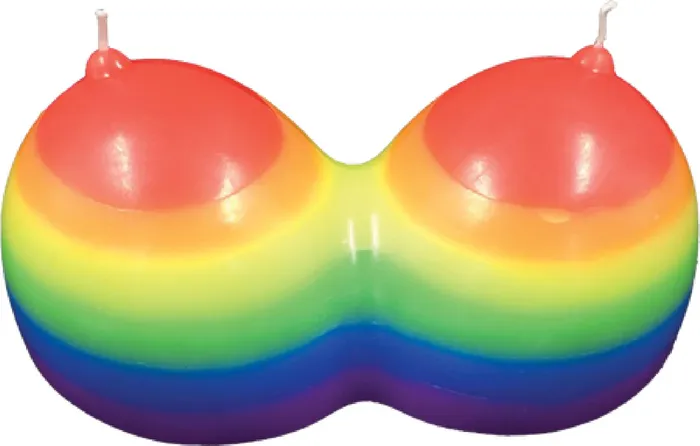 Anal Hott Products Unlimited Rainbow Jumbow Boobie Candle