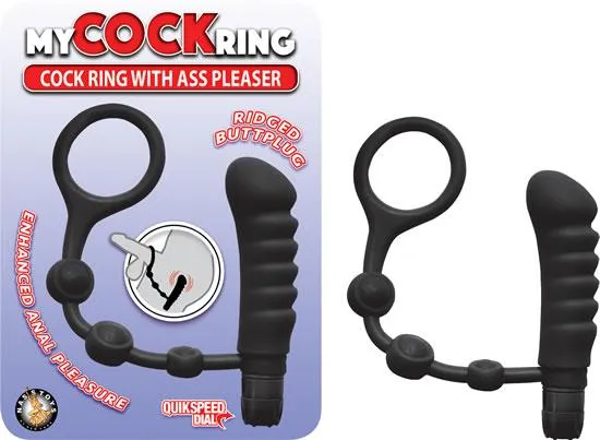 Anal My Cockring My Cockring With Ass Pleaser Black