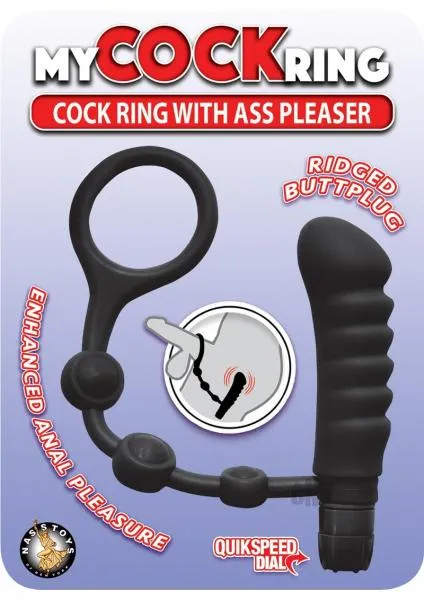 Anal My Cockring My Cockring With Ass Pleaser Black