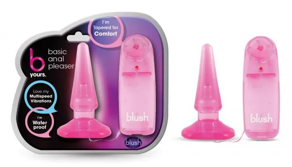 Anal Pleaser Pink Vibrating Butt Plug Blush Anal