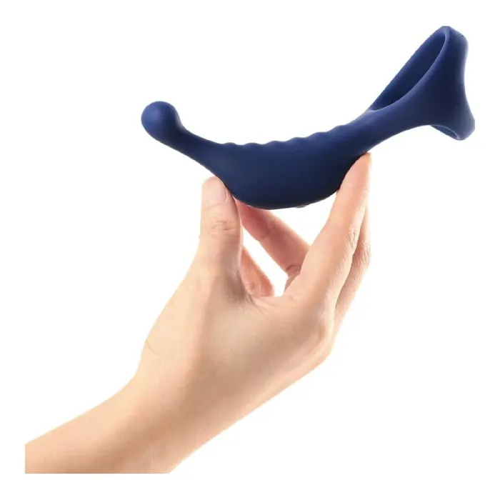 Anal Vibrating Anal Probe with Cockring and Remote Underquaker Blue Arosum