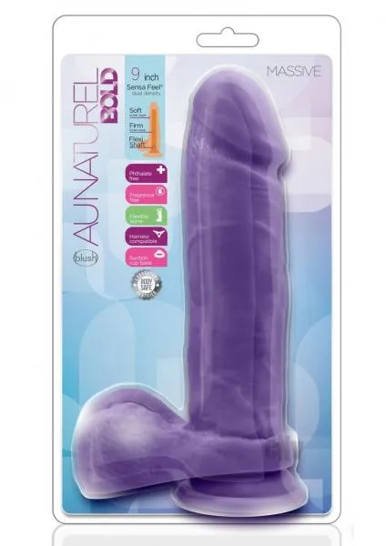 Au Naturel Bold Massive 9 Inches Dildo Purple Blush Dildos