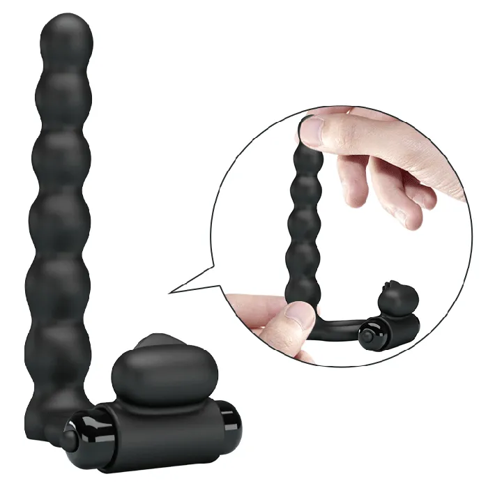 Bailes Male Sex Toys Vibrating Double Penis Ring