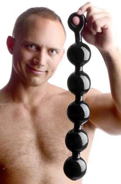 Black Baller Anal Beads Bulk Master Series Anal