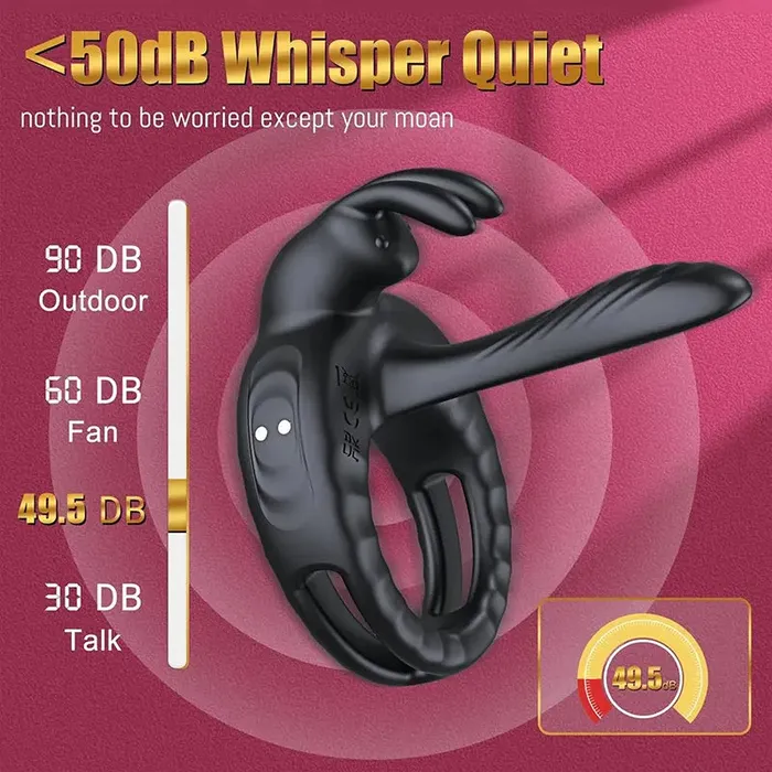 BlissWave Couples Vibrator Sleeve with Rabbit Clitoris Stimulator OOTYEMO Female Sex Toys