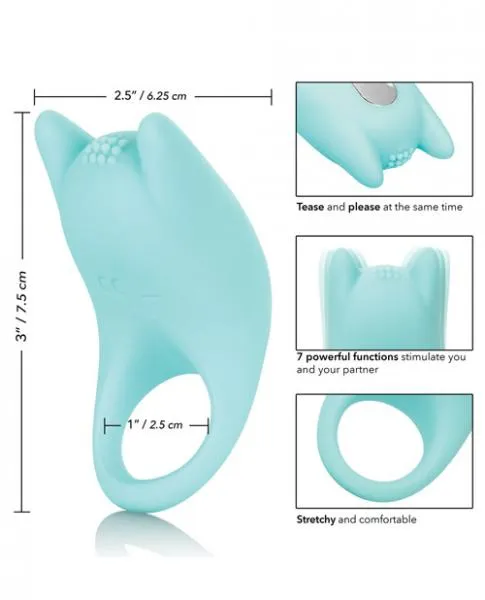 Cal Exotics Female Sex Toys Silicone Rechargeable Dual Exciter Enhancer Ring