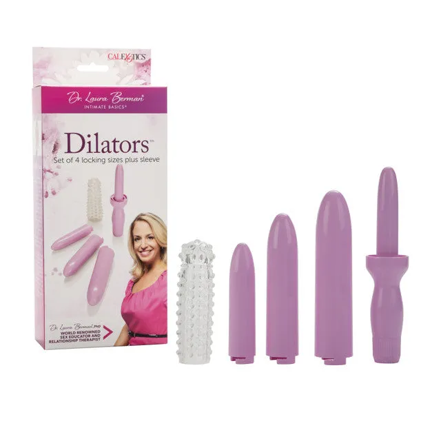 California Exotic Novelties Dr Laura Berman Dilators Set Of 4 Locking Sizes Plus Sleeve Purple Anal