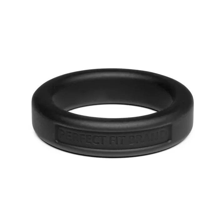 Classic Silicone Medium Stretch Penis Ring 36mm Black PerfectFit Male Sex Toys