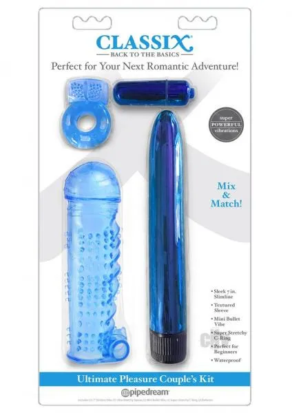 Classix Ultimate Pleasure Couples Kit Blue Pipedream Vibrators