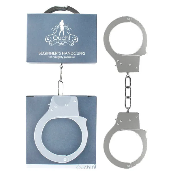 Couples Shots Toys Ouch Beginners Handcuffs Metal Restraints