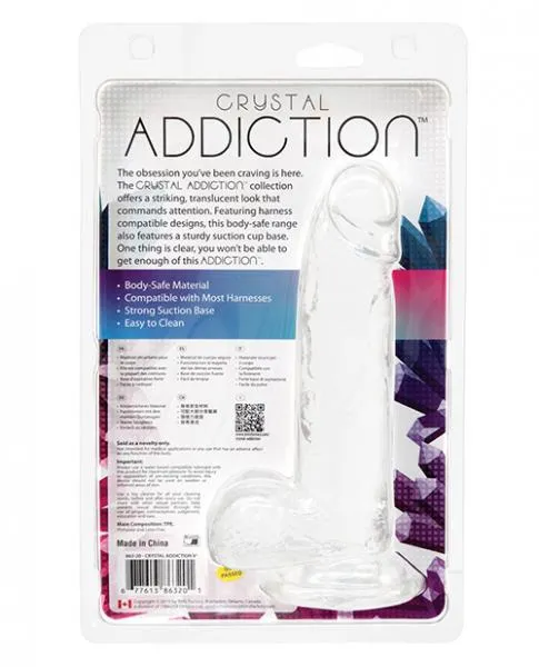 Crystal Addiction Dildos Crystal Addiction Dong 8 Inches Clear