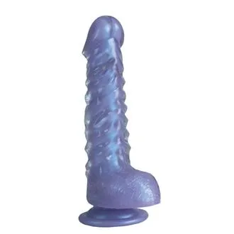 Dildos Crystal Crystal Cote Dong Purple 7 Inches Suction Cup