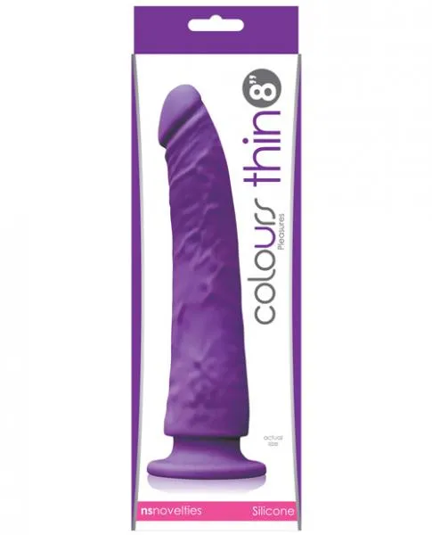 Dildos NS Novelties Colours Pleasures Thin 8 Inches Dildo Purple