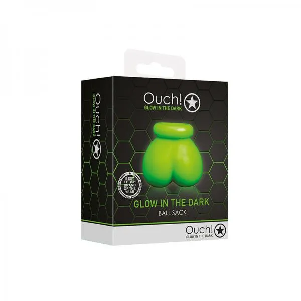 Dildos Ouch Glow Ball Sack Glow In The Dark Green Glo