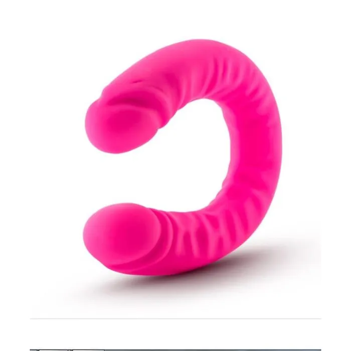 Dildos Ruse Silicone Slim 18 Double Dong Hot Pink Blush Novelties