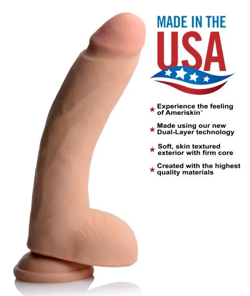 Dildos Seductucom Usa Cocks 10in Ameriskin Dildo Light