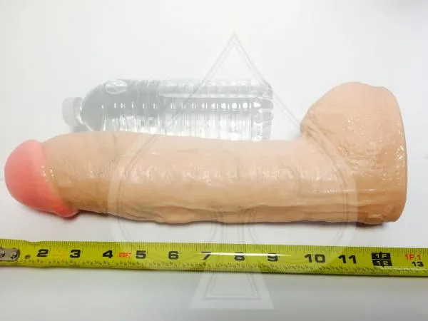 Doc Johnson Dildos Vac U Lock 12 Realistic Hung Dong Beige