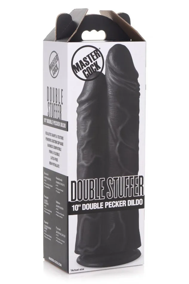 Double Stuffer 10 Inch Dildo Black Sd Dildos