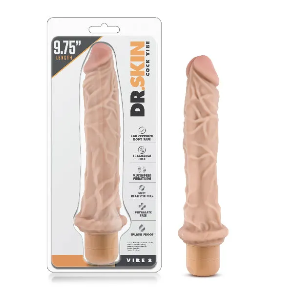 Dr Skin Cock Vibe 8 975 Flesh Blush Novelties Female Sex Toys