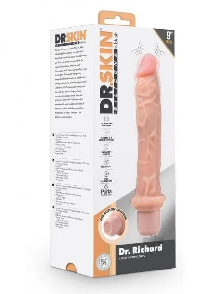 Dr Skin Silic Dr Richard Vibrate 9 Beige Seductucom Dildos