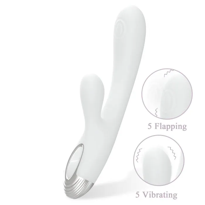 Drywell Pada Rabbit and GSpot Pulsing Vibrator White Vibrators