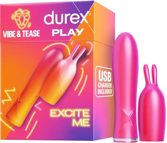 Durex Play Vibe Tease 2 In 1 Vibrator Teaser Tip Pink Vibrators