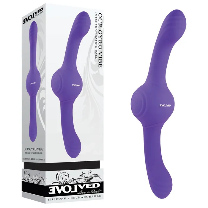 Evolved Vibrators Evolved OUR GYRO VIBE Purple 295 cm USB Rechargeable Super Double Vibrator