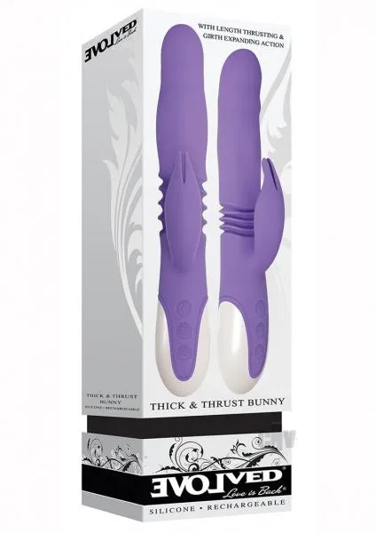 Evolved Vibrators Thick Thrust Bunny Purple Rabbit Vibrator