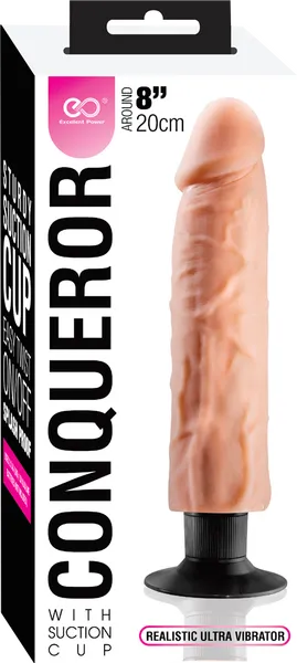 Female Sex Toys Excellent Power Conqueror 8 Dildo with Suction Cup Flesh