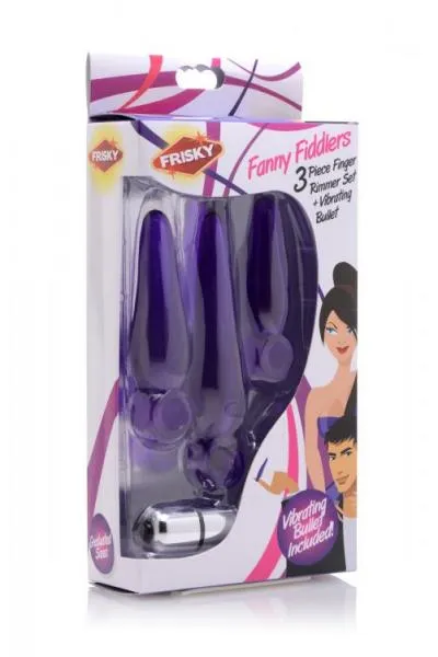 Female Sex Toys Fanny Fiddlers 3 Piece Finger Rimmer With Vibrating Bullet Frisky