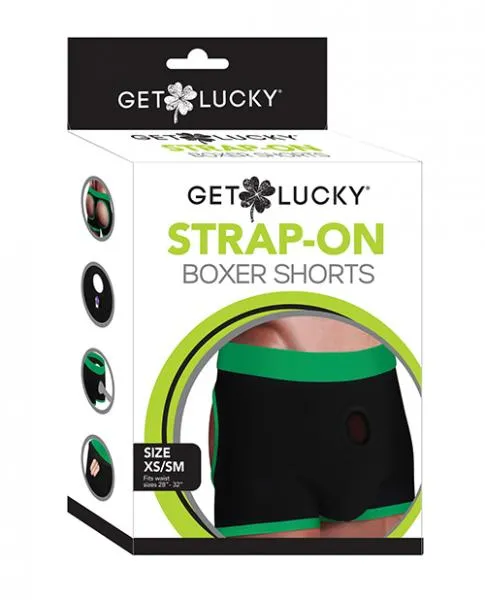 Female Sex Toys Get Lucky Get Lucky Strap On Boxers Xs S BlackGreen