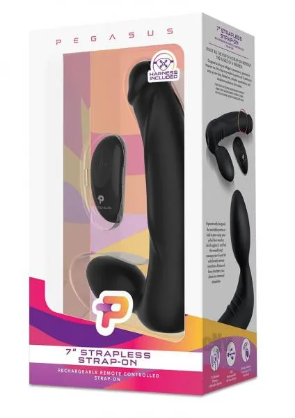 Female Sex Toys Pegasus Strapless Strap On 7 Black Electric Eel