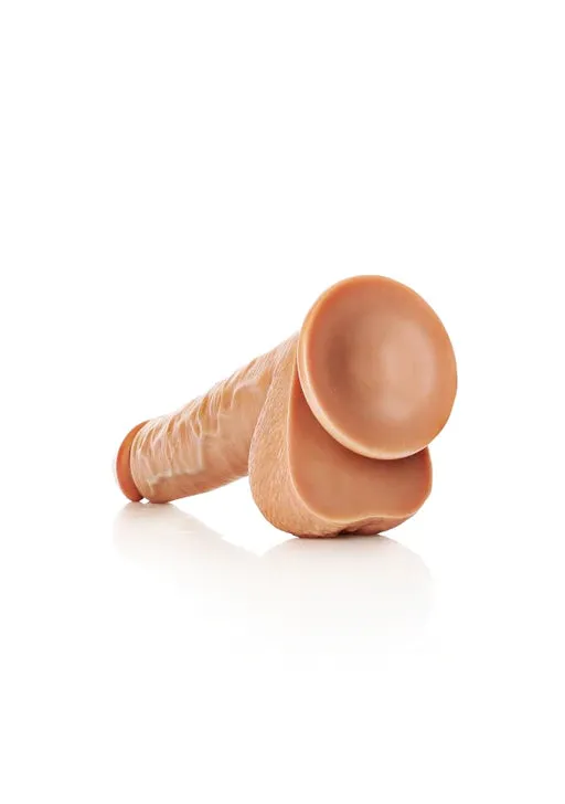 Female Sex Toys Shots Toys Realrock Straight Realistic Dildo with Balls and Suction Cup 12 305 cm Tan