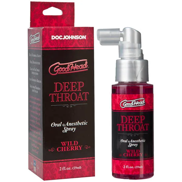 GoodHead Male Sex Toys GoodHead Deep Throat Spray Wild Cherry Flavoured Deep Throat Spray 59 ml Bottle