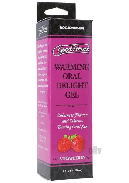 Goodhead Warm Head Gel Strawber 4oz Doc Johnson Enhancers