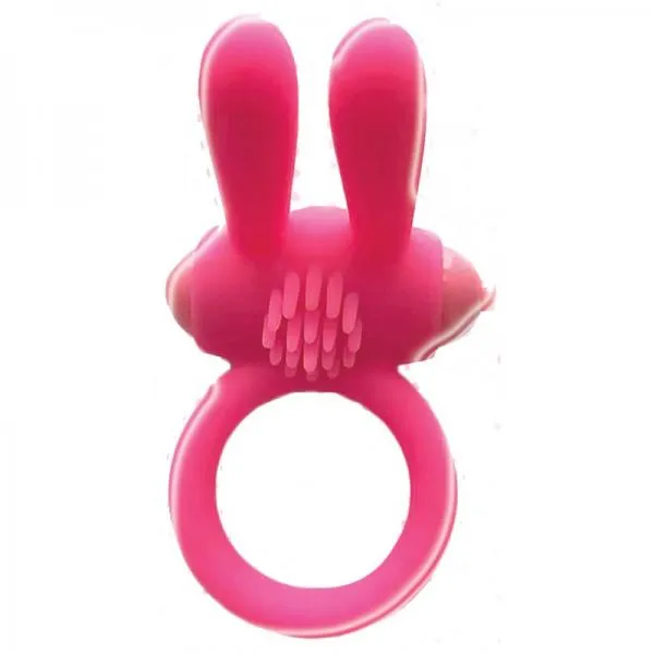 Hott Products Male Sex Toys Wet Dreams Bunny Buster Cock Ring With Turbo Motor Pink