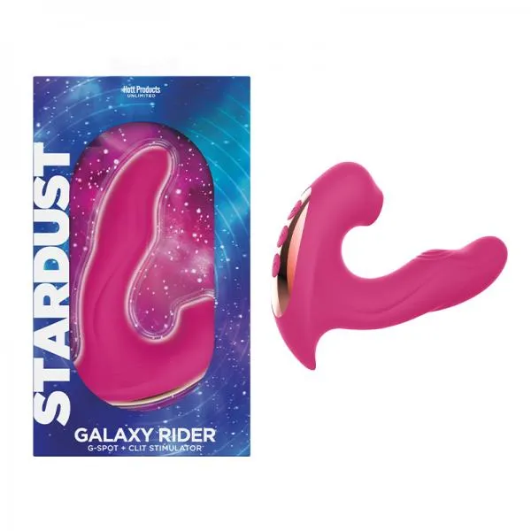 Hott Products Vibrators Stardust Galaxy Rider Suction Dual Stimulator Pink