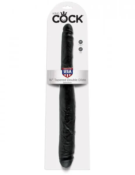 King Cock 16 Tapered Double Dildo Black King Cock Dildos