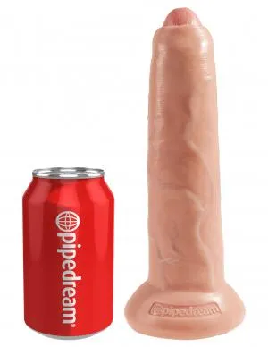 King Cock 9 Inches Uncut Dildo Beige Pipedream Dildos