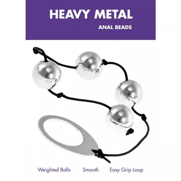 Kinx Anal Heavy Metal Anal Beads Silver Kinx